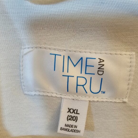 Time and Tru white jean jacket, plus size - Picture 7 of 8